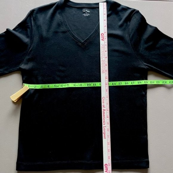 Taylor Marco V-Neck Long Sleeve Black Top (XL) NEW - Picture 5 of 5